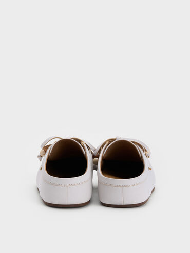 รองเท้าเปิดส้นดีเทลเชือกตกแต่งด้วยลูกปัดรุ่น Gale, สีขาว, hi-res