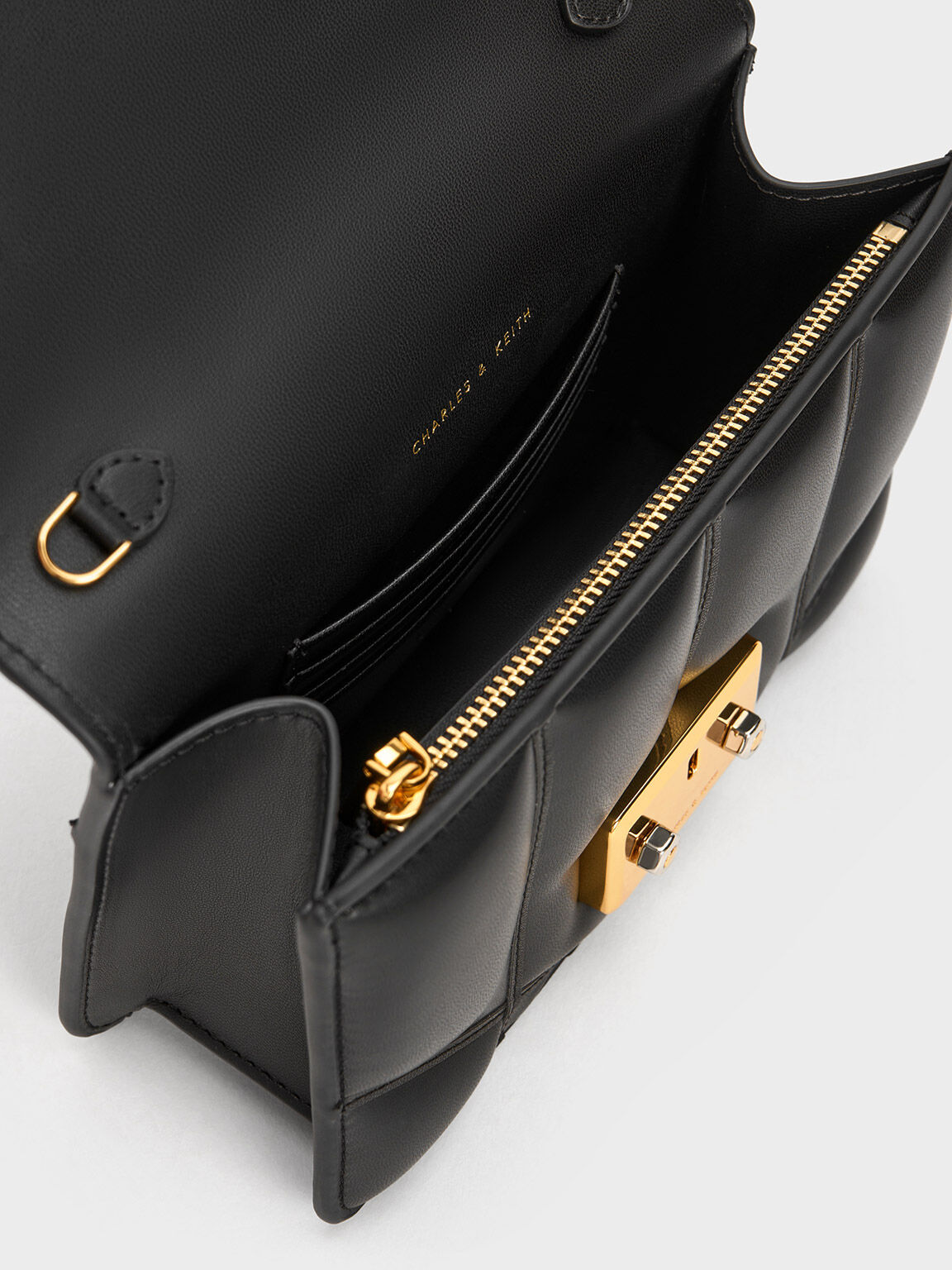 Black Eudora Chevron Boxy Bag CHARLES KEITH TH