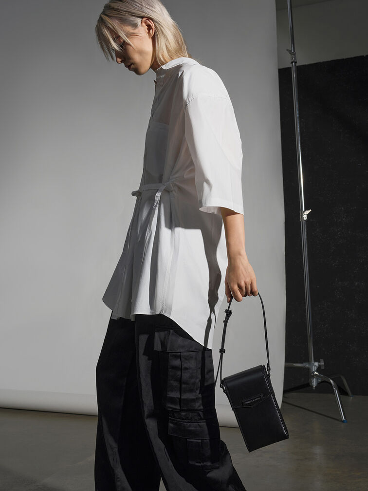 Mini Adelie Envelope Elongated Bag, Noir, hi-res