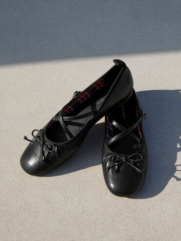 Crossover-Strap Mary Jane Flats, , hi-res