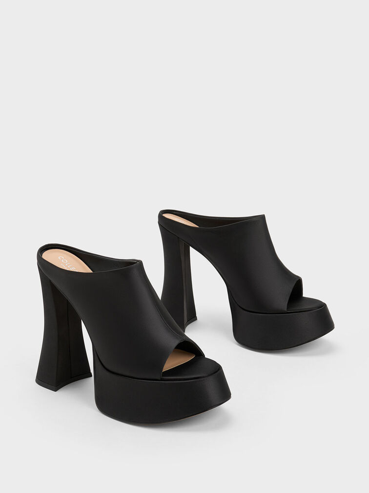 Delphine Recycled Polyester Platform Mules, , hi-res