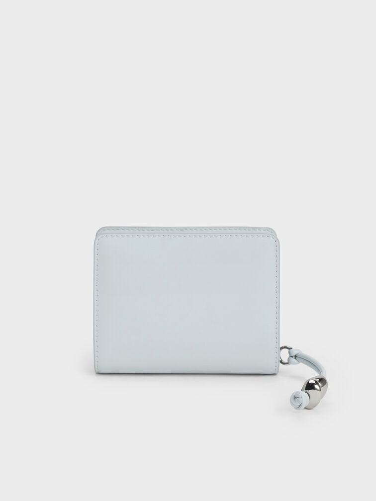 กระเป๋าสตางค์ดีเทลมีมิติรุ่น Augustine, สีซีซอลต์บลู, hi-res