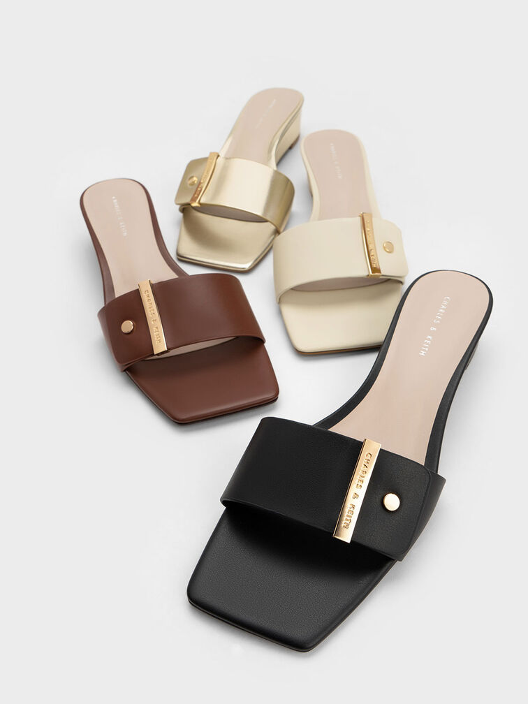 Metallic Accent Square-Toe Wedges, , hi-res