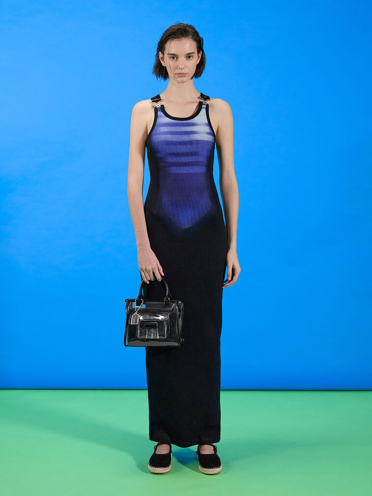 Noah See-Through Mesh Tote Bag, Clear, hi-res