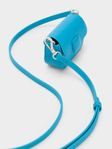 Micro Koa Square Push-Lock Bag, สีฟ้า, hi-res