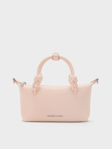 Sammie Knotted-Handle Tote Bag, Soft Pink, hi-res