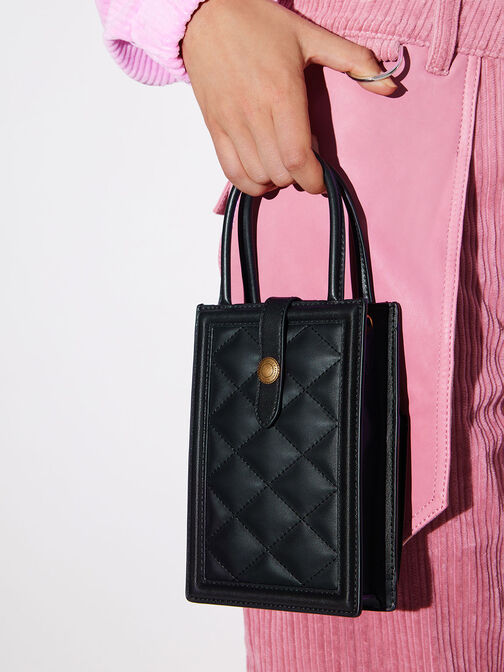 Este Belted Quilted Phone Pouch, , hi-res