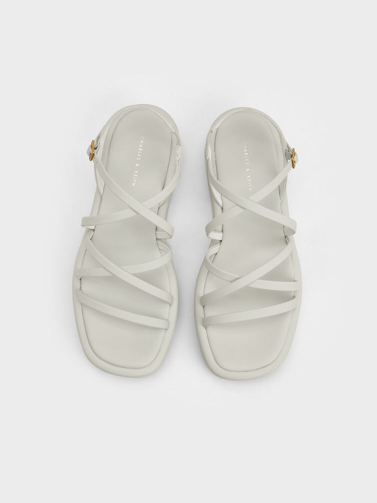 Strappy Padded Flatforms, , hi-res