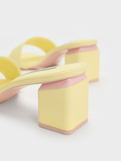 Square Block Heel Mules, , hi-res