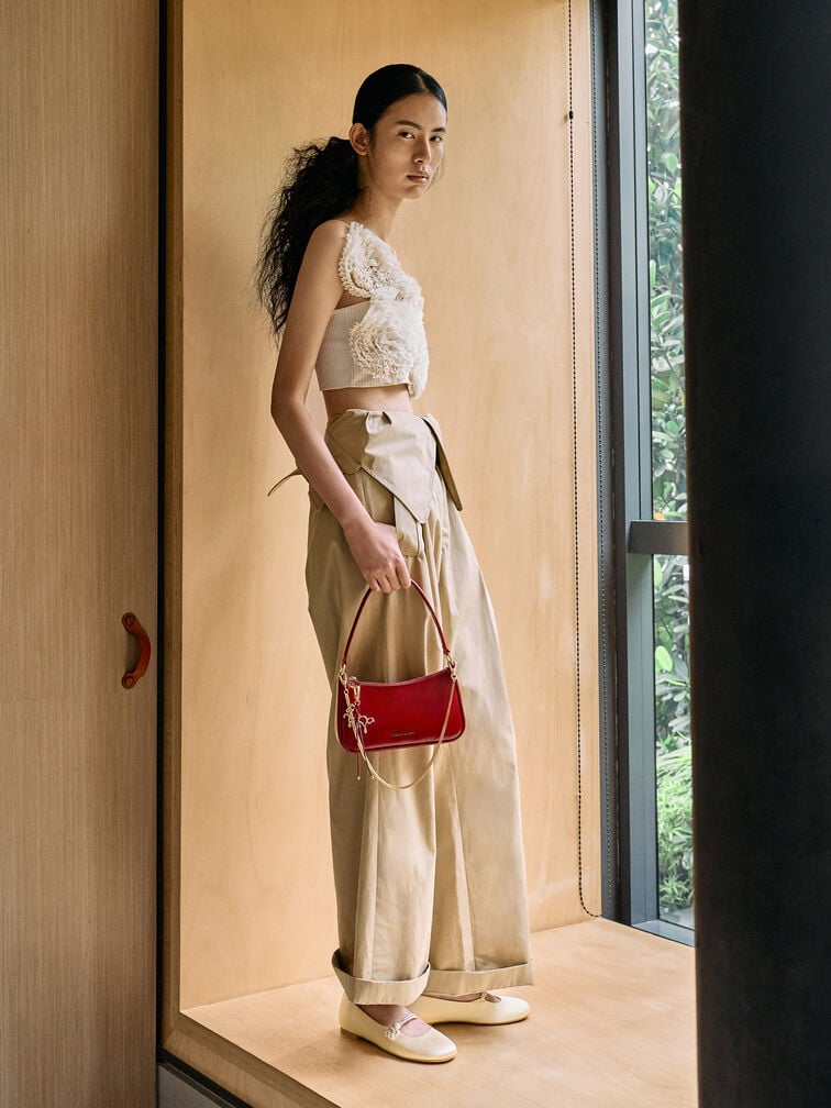 Orinda Knot-Pearl Mary Jane Flats, Butter, hi-res