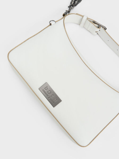 Jules Leather Chain-Embellished Bag, , hi-res