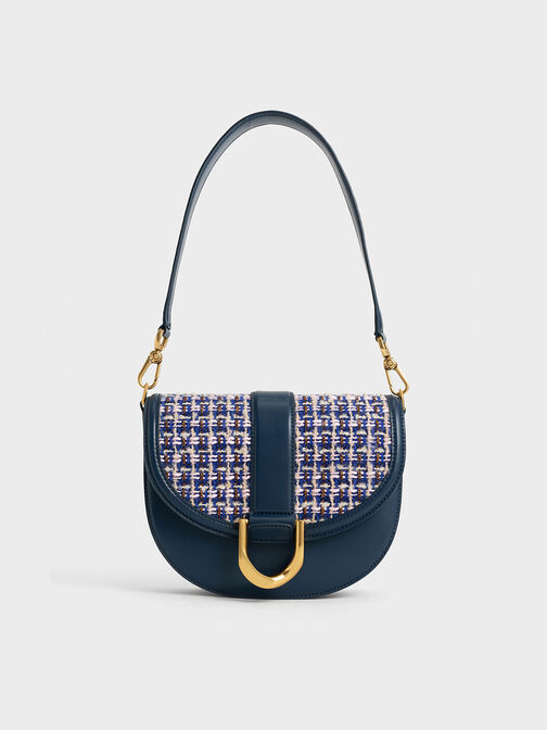 Gabine Tweed Saddle Bag, , hi-res