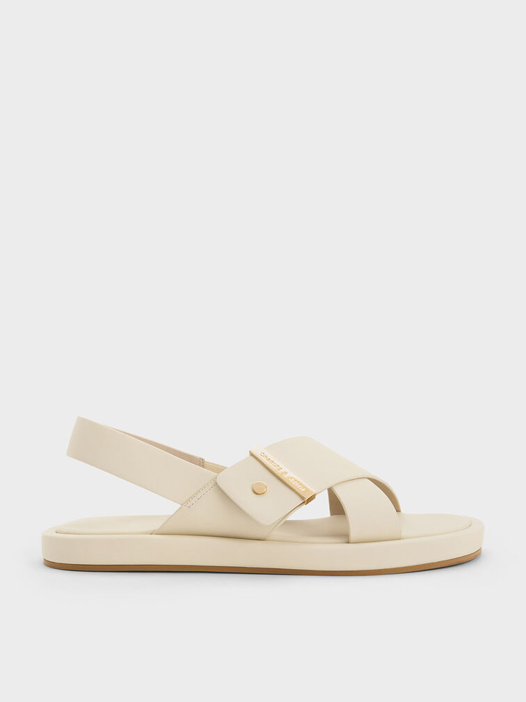 Crossover Back Strap Sandals, , hi-res