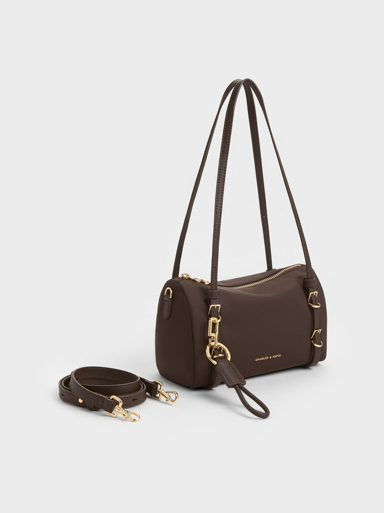Mini Levy Nylon Shoulder Bag, Espresso Brown, hi-res