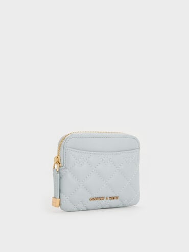 Duo Quilted Card Holder, Sea Salt Blue, hi-res