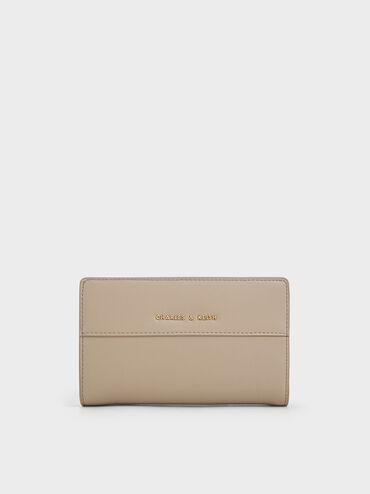 Cadence Top-Zip Wallet, Taupe, hi-res