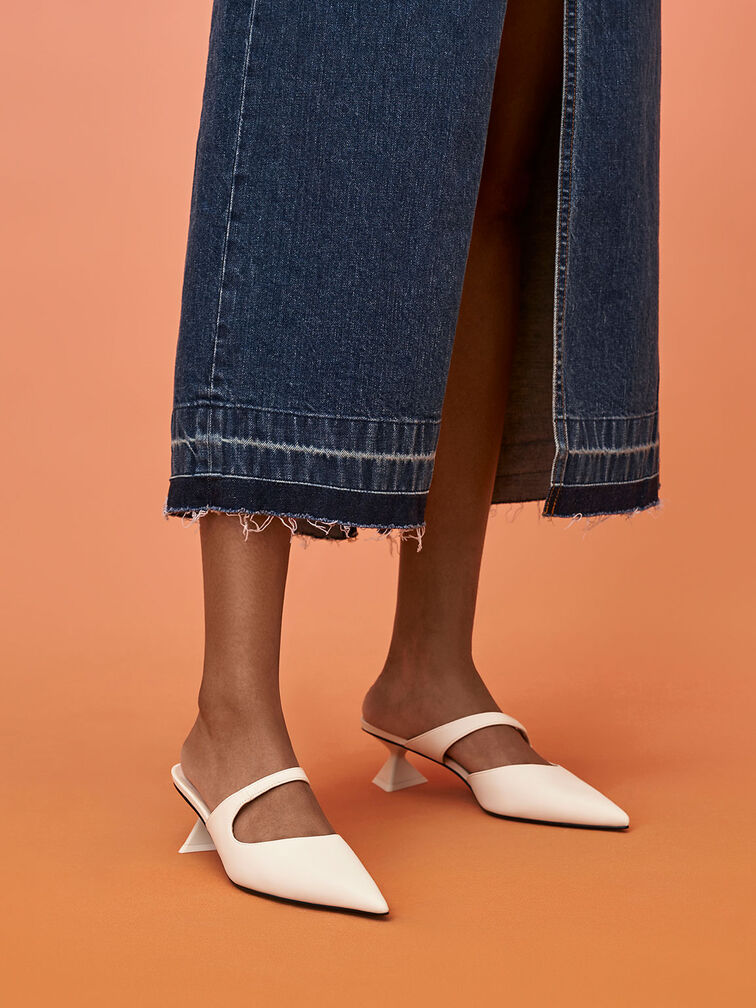 Vada Asymmetric Sculptural Heel Pumps, Chalk, hi-res