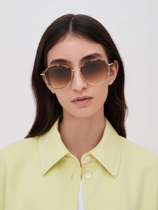 Recycled Acetate Butterfly Sunglasses, , hi-res