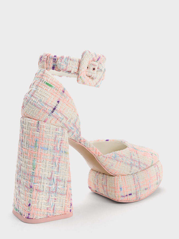 Sinead Tweed Buckled D'Orsay Platform Pumps, , hi-res