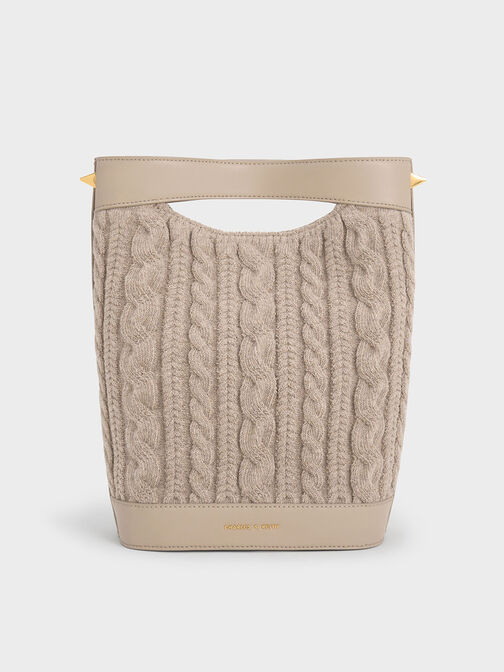 Apolline Textured Knit Bucket Bag, , hi-res
