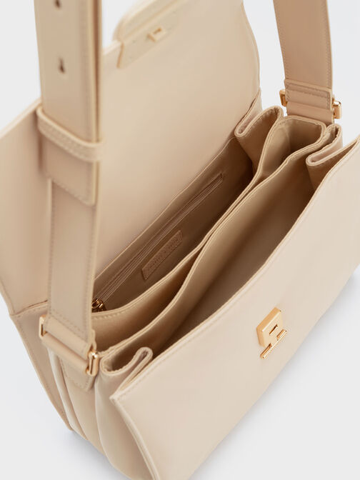 Koa Nylon Crossbody Bag, Beige, hi-res