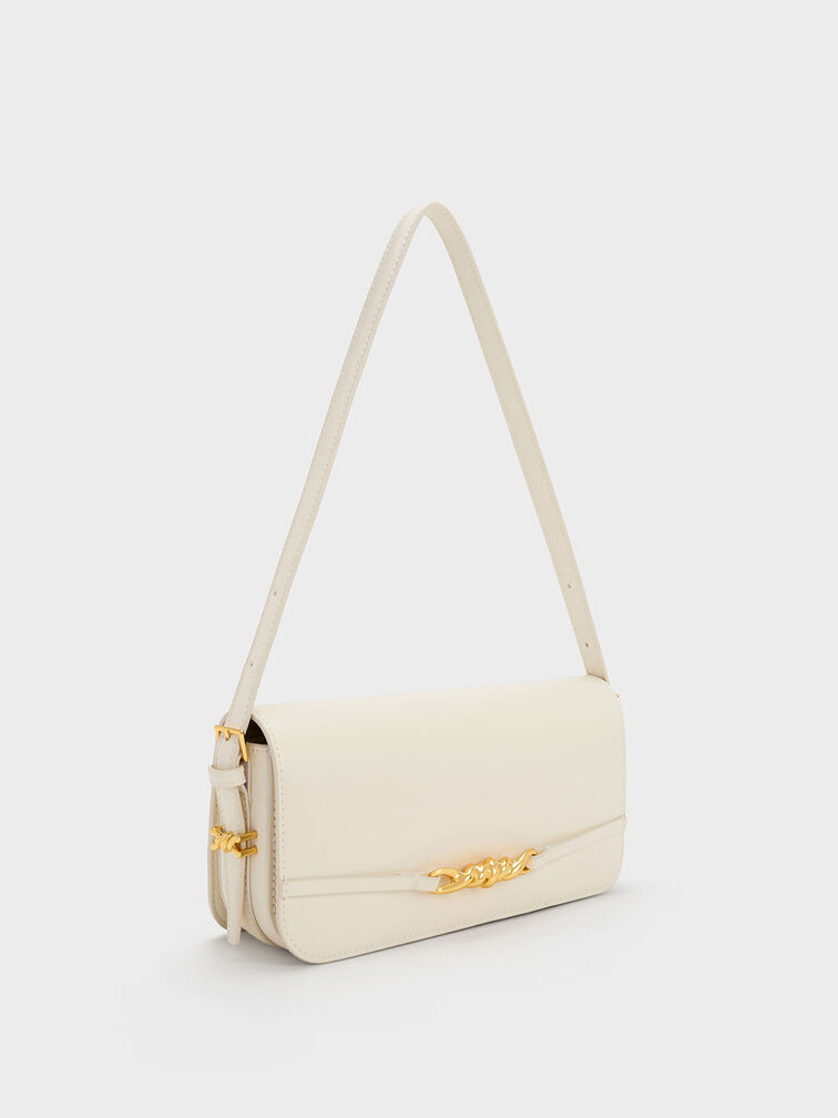 Henrietta Shoulder Bag, สีครีม, hi-res