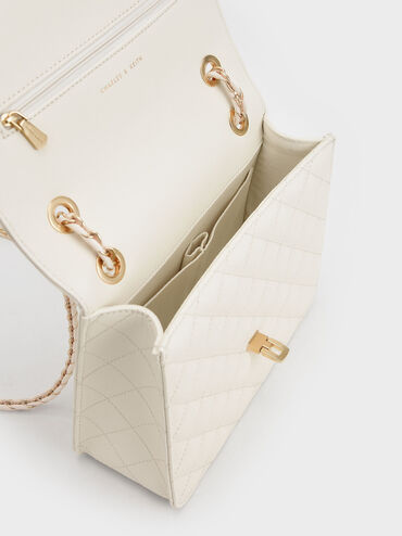 Quilted Push-Lock Clutch Bag, , hi-res