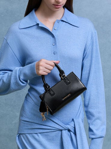 Mini Kerry Tote Bag, Black, hi-res