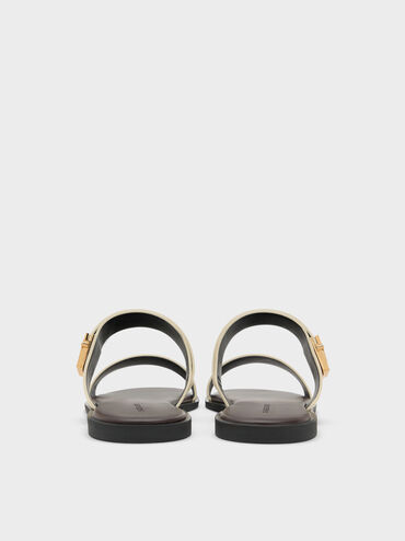 Dove Double-Strap Sandals, White, hi-res