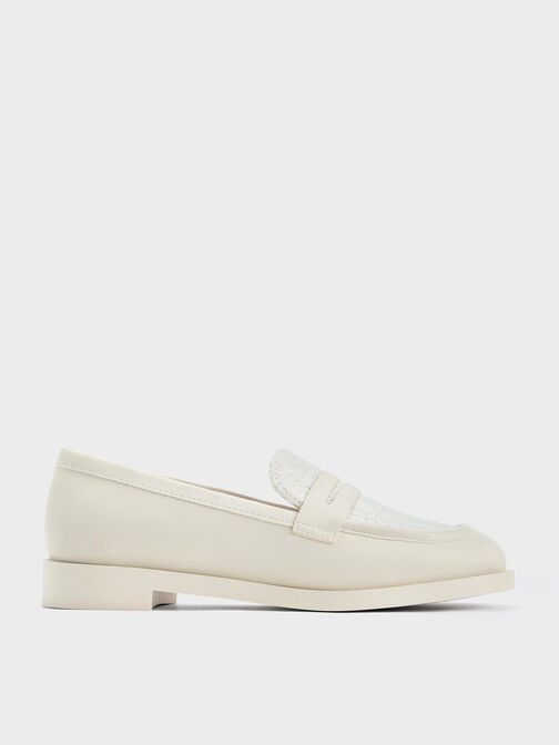 Tweed Penny Loafers, , hi-res
