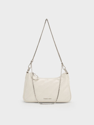 Philomena Chain-Strap Crossbody Bag, Cream, hi-res
