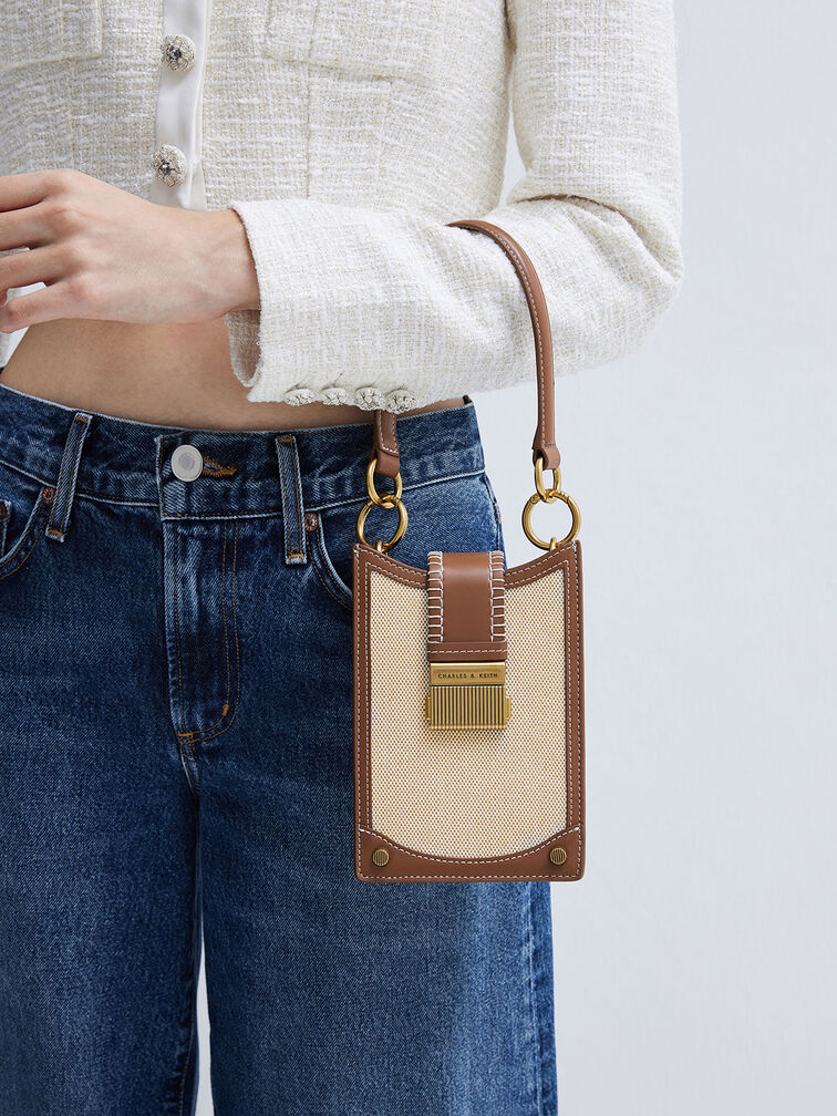 Winslet Belted Canvas Phone Pouch, , hi-res