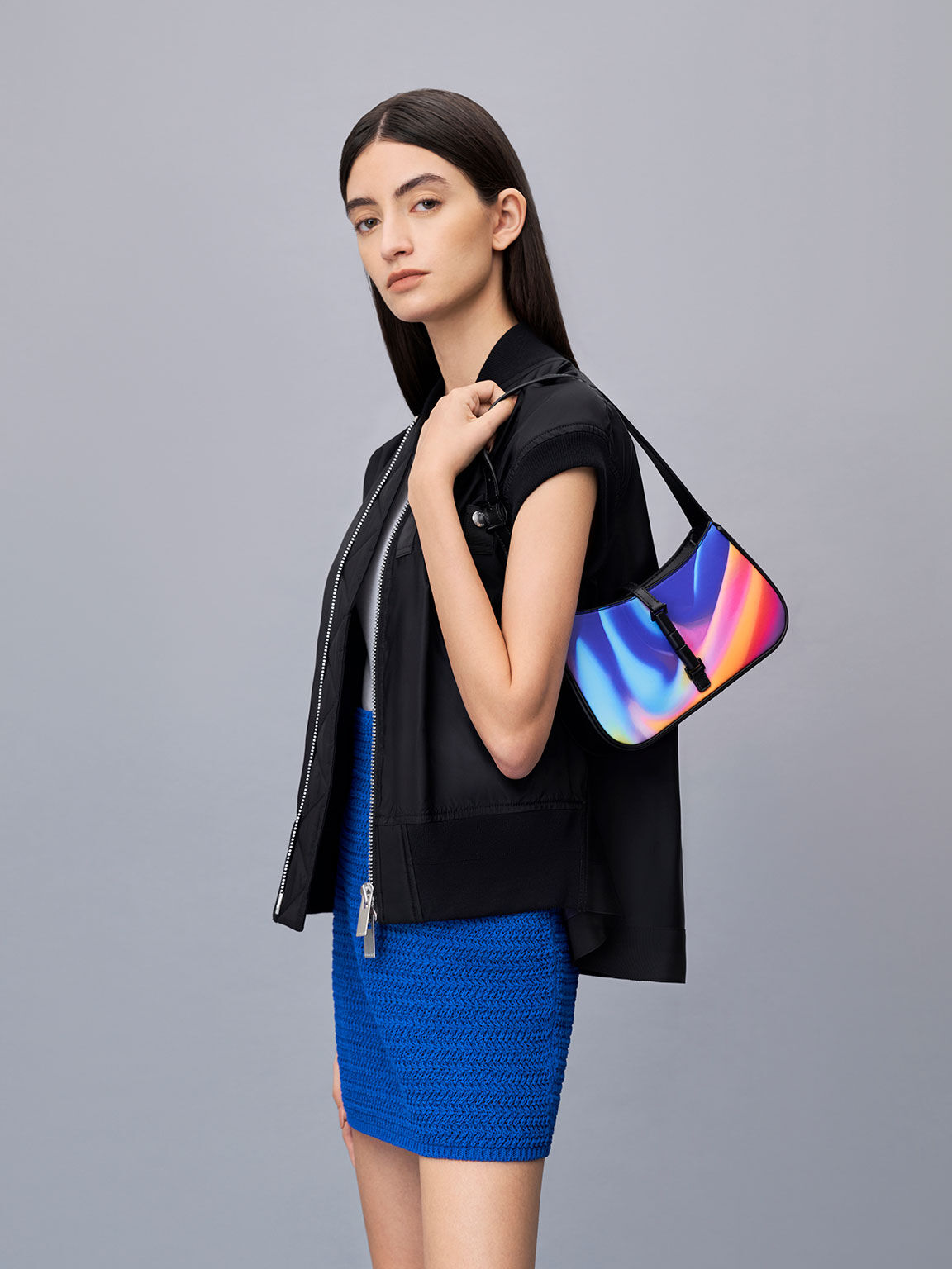 Aurora Cesia Holographic Shoulder Bag CHARLES KEITH TH