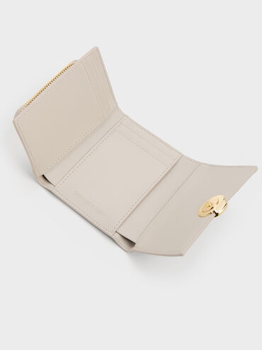 กระเป๋าสตางค์ใบสั้นรุ่น Behn, สีเชลล์เกรย์, hi-res