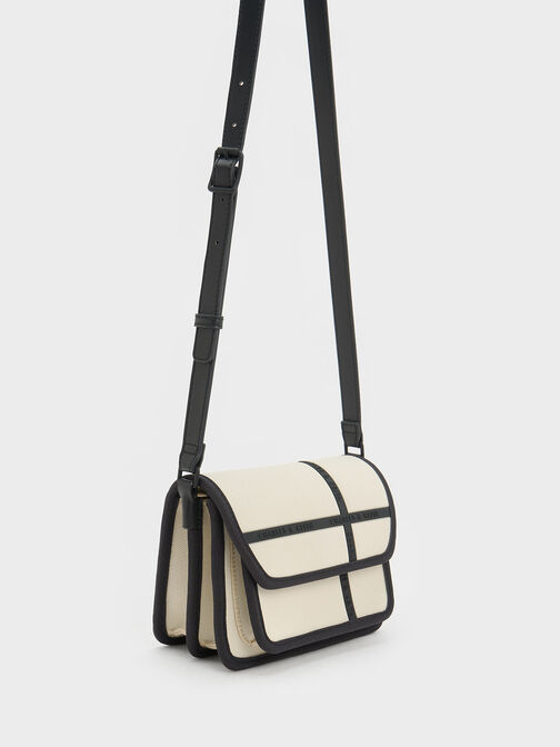 Avenue Contrast-Trim Crossbody Bag, , hi-res
