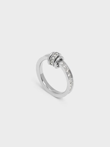 แหวนประดับคริสตัลรุ่น Hermione, สีเงิน, hi-res