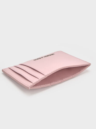 กระเป๋าใส่บัตรดีไซน์แบบสานรุ่น Ivette, สีคอตตอนแคนดี้พิงค์, hi-res