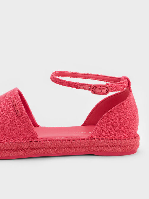 Woven Ankle-Strap Espadrille Flats, , hi-res