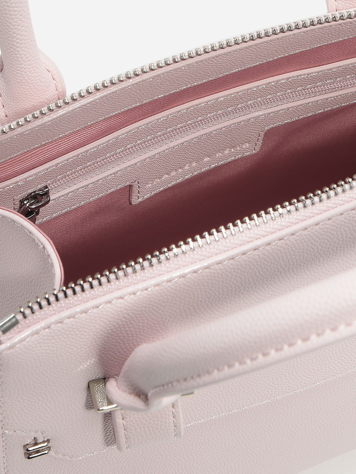 Structured Handbag, Pink, hi-res