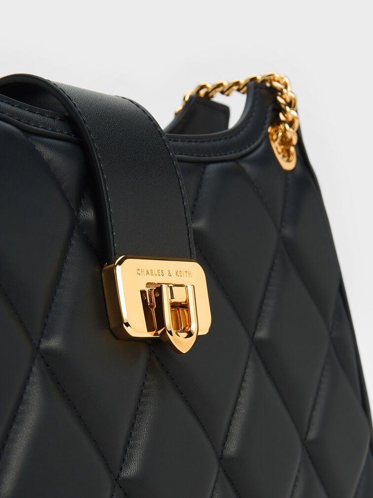 Cressida Quilted Trapeze Chain Bag, , hi-res