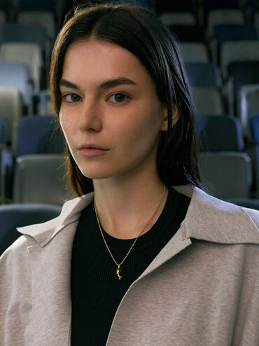 Delfina Dolphin Pendant Necklace, Gold, hi-res