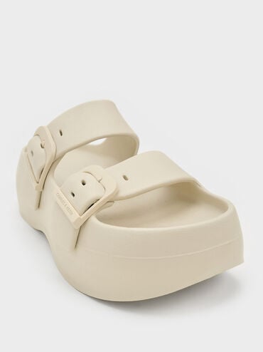 Bunsy Double-Strap Sports Sandals, Beige, hi-res