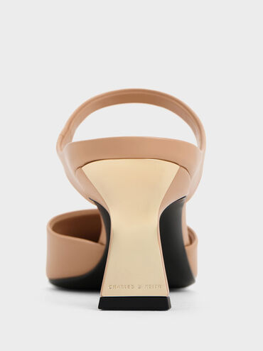 Slant Heel Mules, สีนู้ด, hi-res