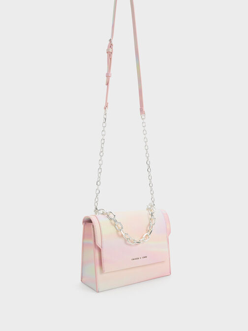 Front Flap Chain Handle Crossbody Bag, , hi-res