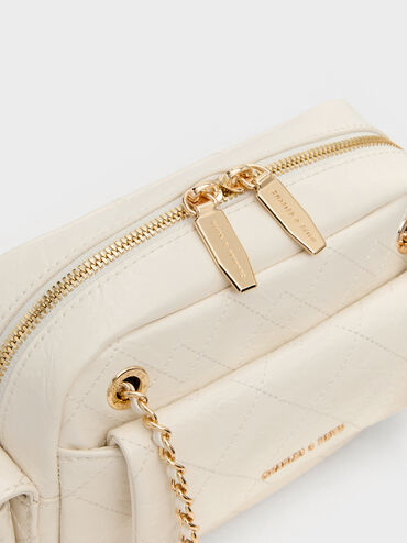 Duo Quilted Crossbody Bag, Cream, hi-res