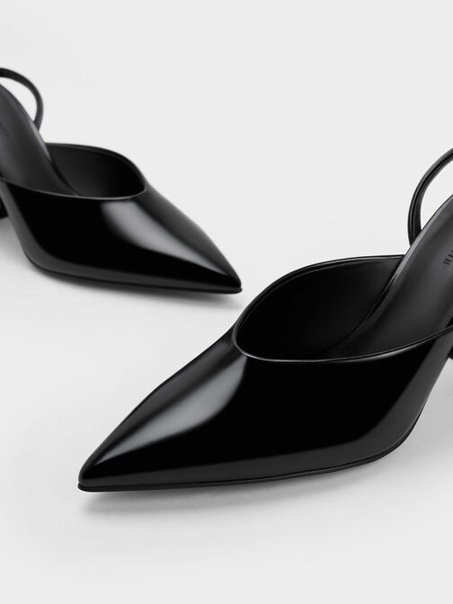 Chunky Heel Ankle-Strap Pumps, Black Boxed, hi-res