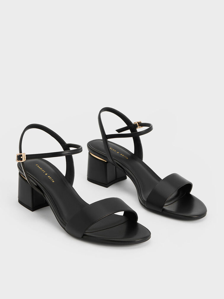 Sylva Block-Heel Sandals, Black, hi-res