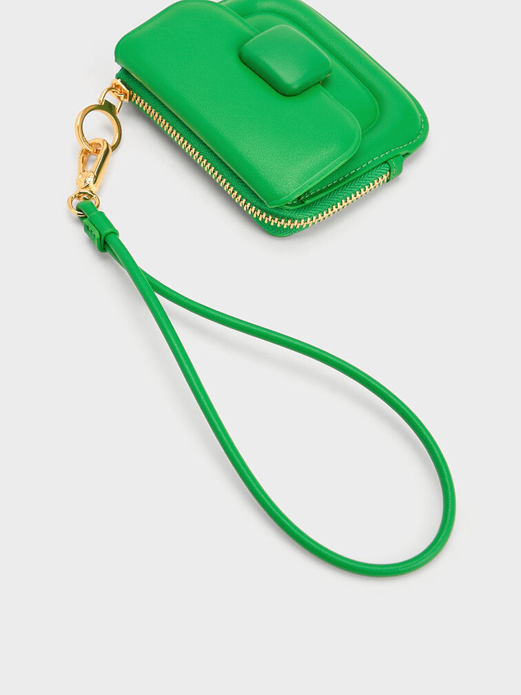 Koa Square Card Holder, สีเขียว, hi-res