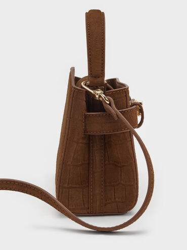 Aubrielle Top Handle Bag, Chocolate, hi-res