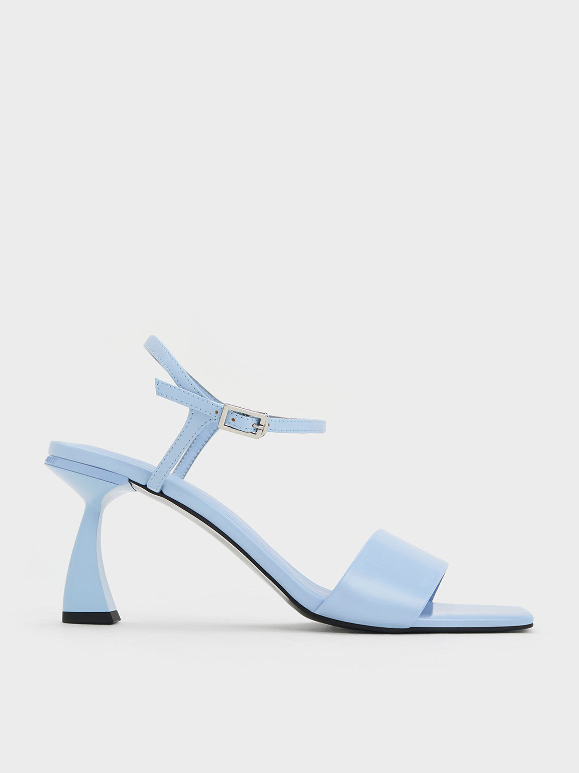 Blue Open Toe Curved Heel Sandals CHARLES KEITH TH